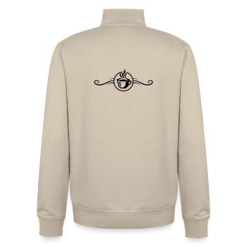 kaffee symbol coffee - Unisex Organic Zip Sweatshirt von Stanley/Stella - Cremebeige - Hinten - AI Model Male 185 dark (185cm)