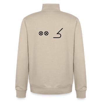 Proue Proue - Capitaine des voiliers nautiques - Sweat zippé unisexe en coton bio Stanley/Stella - beige crème - Dos - AI Model Male 185 dark (185cm)