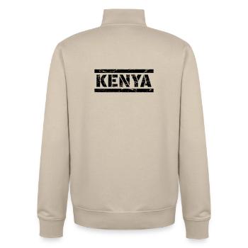 Kenya - Unisex Organic Zip Sweatshirt by Stanley/Stella - desert dust - Back - AI Model Male 185 dark (185cm)