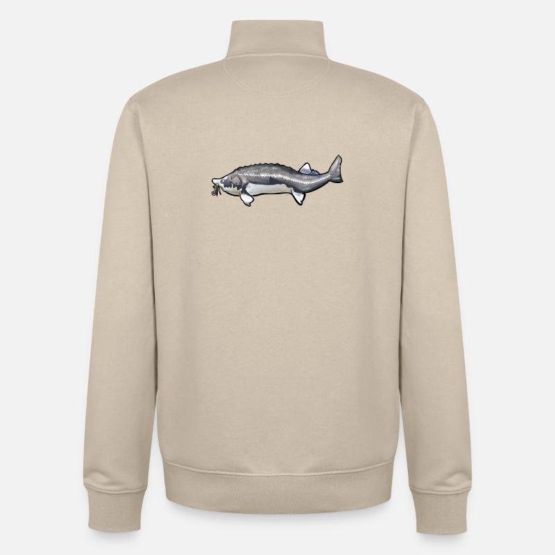 Grubbed Kelfish Tail Pattern - Unisex Organic Zip Sweatshirt by Stanley/Stella - desert dust