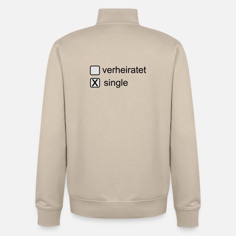 Célibataire - Sweat zippé unisexe en coton bio Stanley/Stella - beige crème