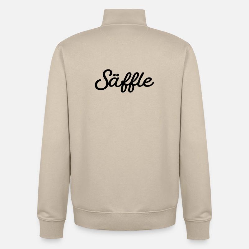 Säffle noir - Sweat zippé unisexe en coton bio Stanley/Stella - beige crème