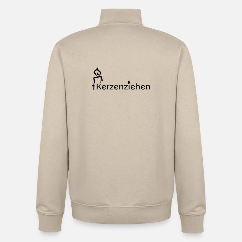 Kerzenziehen - Unisex Organic Zip Sweatshirt von Stanley/Stella - Cremebeige