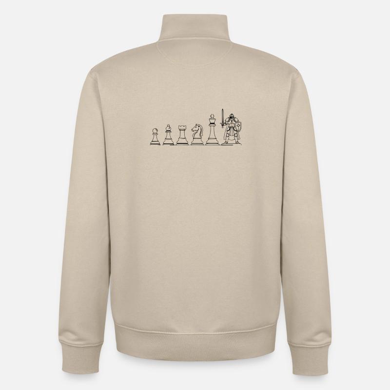 Spielfigur Brettspiel Evolution: Lustiges Design - Unisex Organic Zip Sweatshirt von Stanley/Stella - Cremebeige