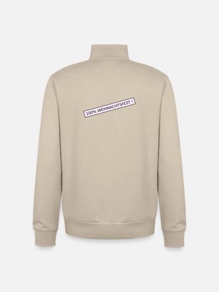 Noël à 100 % - Sweat zippé unisexe en coton bio Stanley/Stella - beige crème
