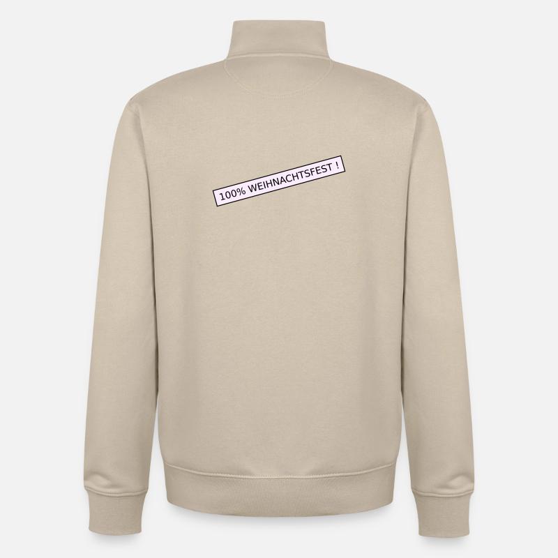 100 Prozent weihnachtsfest - Unisex Organic Zip Sweatshirt von Stanley/Stella - Cremebeige