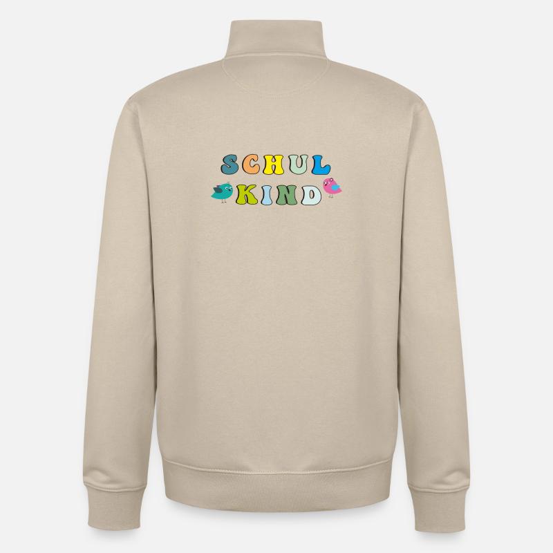 Écolier - Sweat zippé unisexe en coton bio Stanley/Stella - beige crème