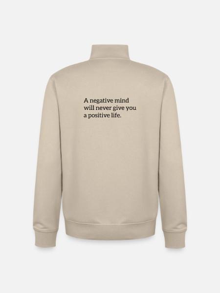 Motivierender Spruch Englisch - Unisex Organic Zip Sweatshirt von Stanley/Stella - Cremebeige