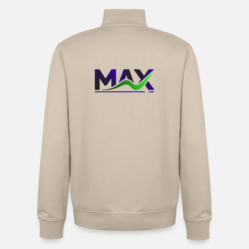 MAX Wave Gradient Logo Tee - Unisex Organic Zip Sweatshirt von Stanley/Stella - Cremebeige