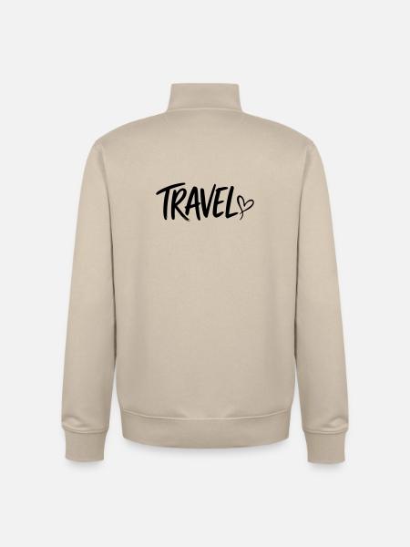 Voyager - Sweat zippé unisexe en coton bio Stanley/Stella - beige crème