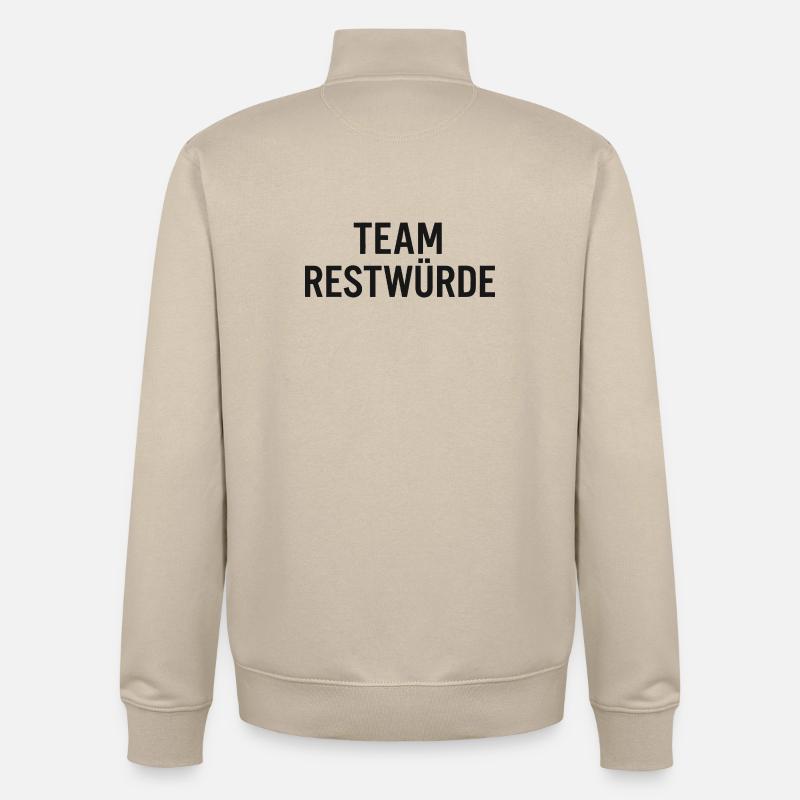 Team Restwürde - Unisex Organic Zip Sweatshirt von Stanley/Stella - Cremebeige