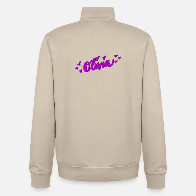 Olivia - Sweat zippé unisexe en coton bio Stanley/Stella - beige crème