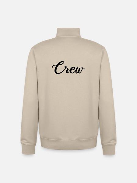 crew_schrift - Unisex Organic Zip Sweatshirt von Stanley/Stella - Cremebeige