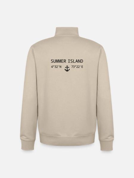 Summer Island Malediven - Unisex Organic Zip Sweatshirt von Stanley/Stella - Cremebeige