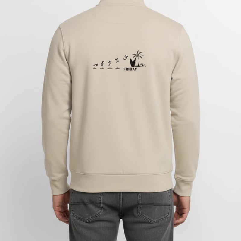 Finally Friday Beach Evolution Unisex Organic Zip Sweatshirt by Stanley/Stella