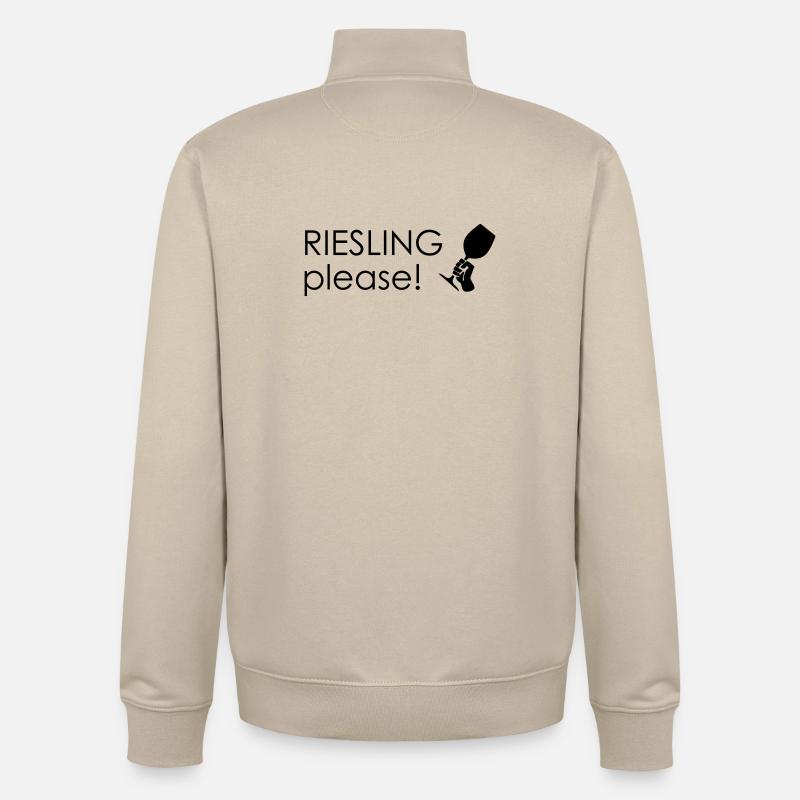 Du Riesling, s’il vous plaît ! - Sweat zippé unisexe en coton bio Stanley/Stella - beige crème