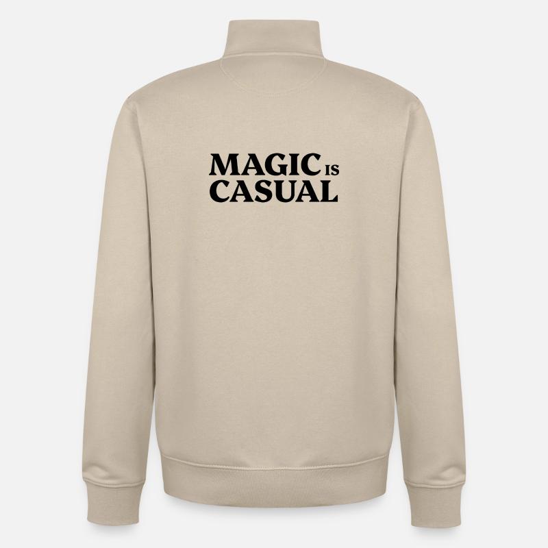 La magie, c’est décontracté - Sweat zippé unisexe en coton bio Stanley/Stella - beige crème