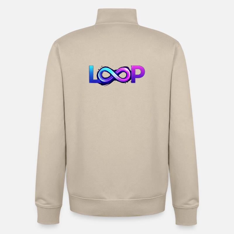 Neon Loop Infinity - Unisex Organic Zip Sweatshirt by Stanley/Stella - desert dust