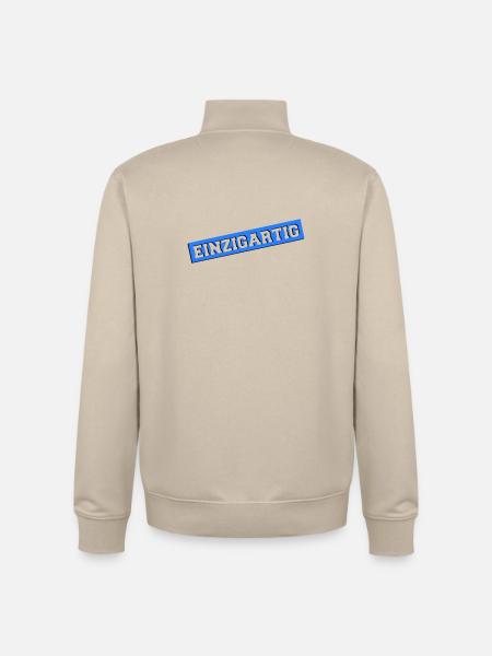 einzigartig02 - Unisex Organic Zip Sweatshirt von Stanley/Stella - Cremebeige