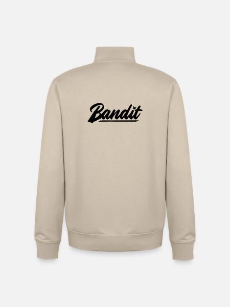 bandit motorcykel rebell patch mærkat klistermærker - Stanley/Stella unisex sweatshirt med lynlås i økologisk - cremebeige