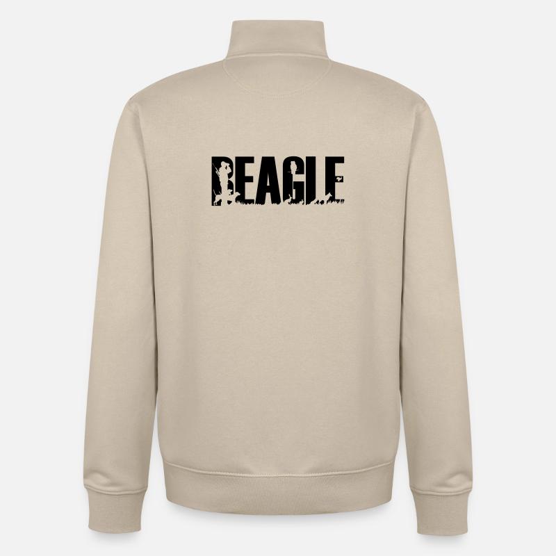 Hound Beagle - Sweat zippé unisexe en coton bio Stanley/Stella - beige crème