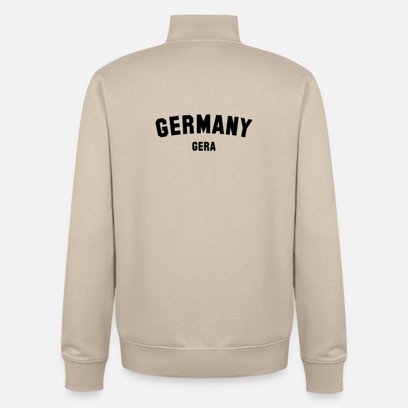 GERA - Sweat zippé unisexe en coton bio Stanley/Stella - beige crème