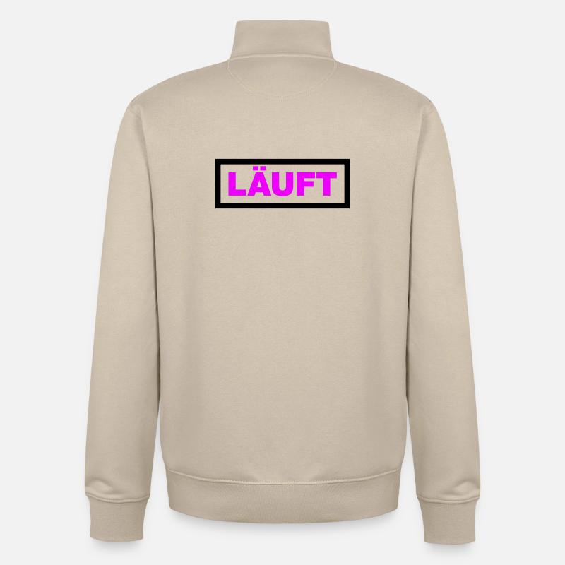 Läuft - Unisex Organic Zip Sweatshirt von Stanley/Stella - Cremebeige