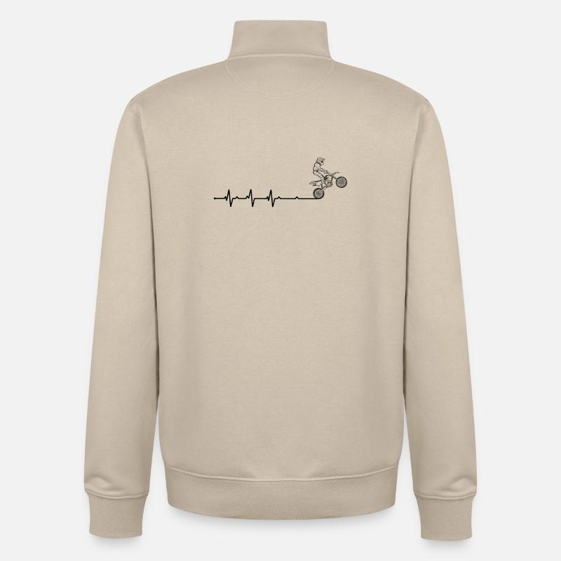BMX Daredevil Silhouette - Unisex Organic Zip Sweatshirt von Stanley/Stella - Cremebeige
