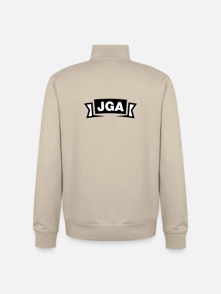 Bachelor Party Emblem / Logo - Unisex Organic Zip Sweatshirt by Stanley/Stella - desert dust