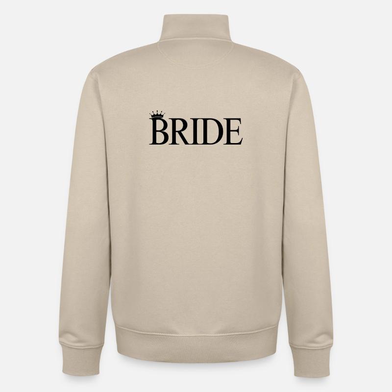 Team Bride! Customizable - Unisex Organic Zip Sweatshirt by Stanley/Stella - desert dust
