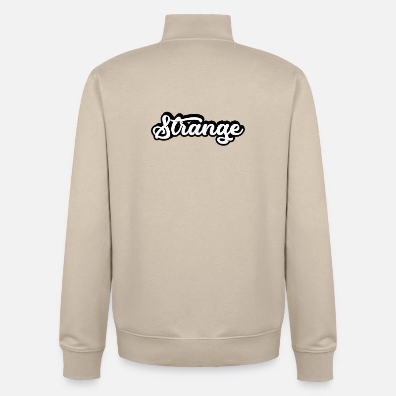 étrange étrange étrange étranger différent - Sweat zippé unisexe en coton bio Stanley/Stella - beige crème