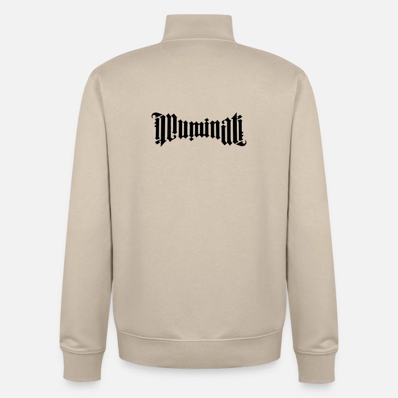 Ambigramm Illuminati - Unisex Organic Zip Sweatshirt von Stanley/Stella - Cremebeige