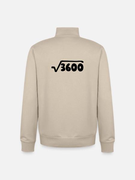 60th Birthday - Anniversary - Unisex Organic Zip Sweatshirt by Stanley/Stella - desert dust