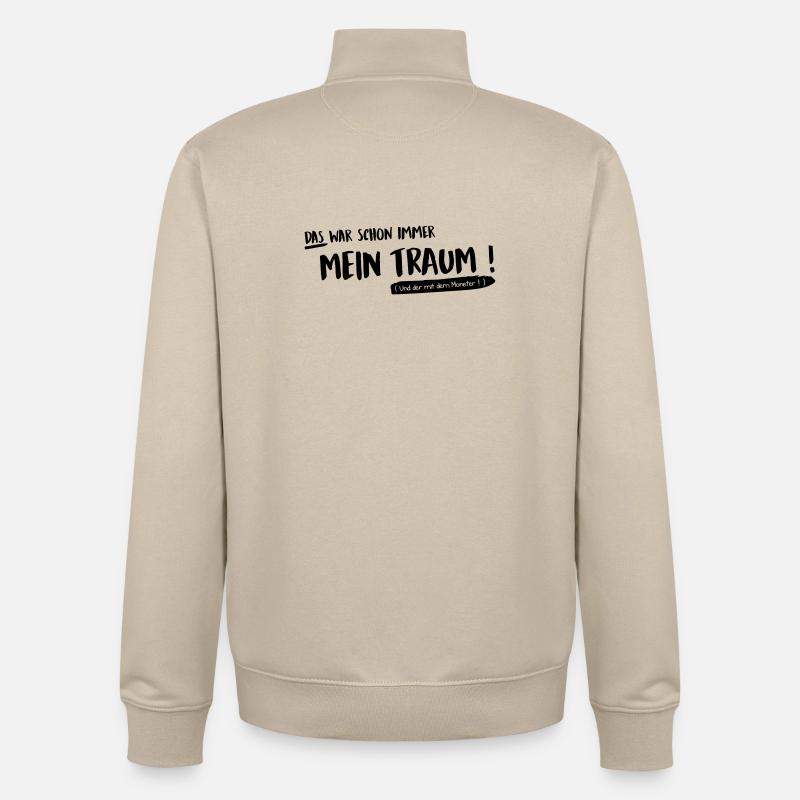 C’était mon rêve - Sweat zippé unisexe en coton bio Stanley/Stella - beige crème