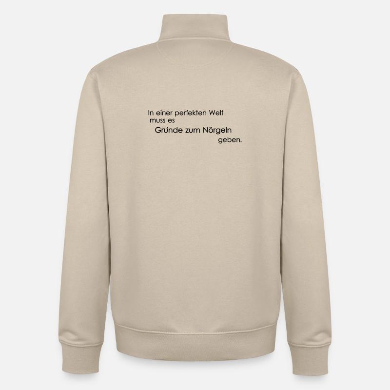 Raison de se plaindre - Sweat zippé unisexe en coton bio Stanley/Stella - beige crème