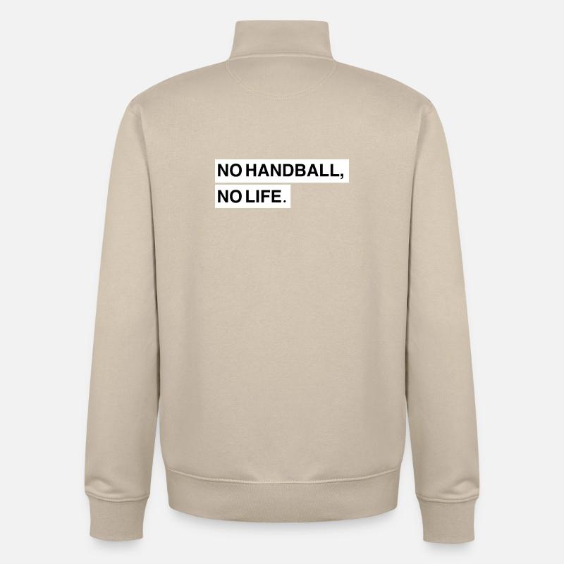 No Handball, no Life - Unisex Organic Zip Sweatshirt von Stanley/Stella - Cremebeige