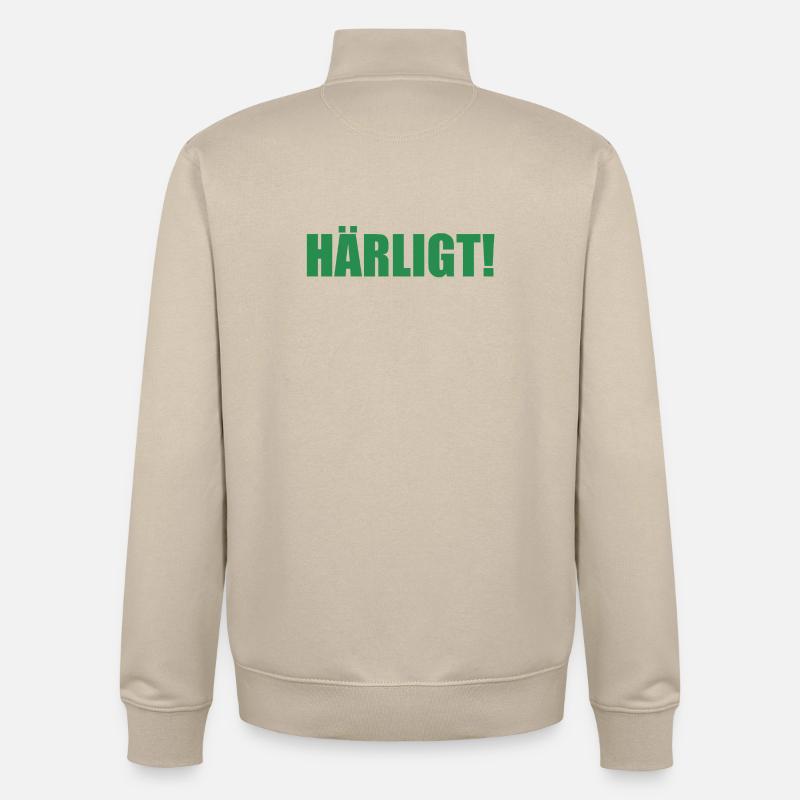 Vert-noir de Göteborg - Sweat zippé unisexe en coton bio Stanley/Stella - beige crème