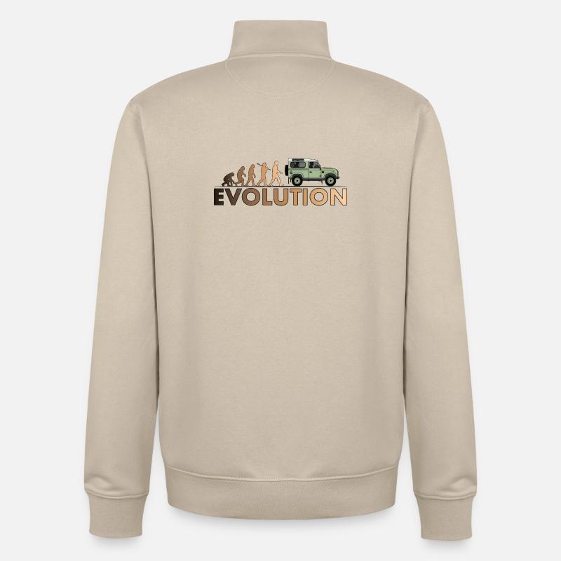 Defender 90 Evolution - Unisex Organic Zip Sweatshirt von Stanley/Stella - Cremebeige