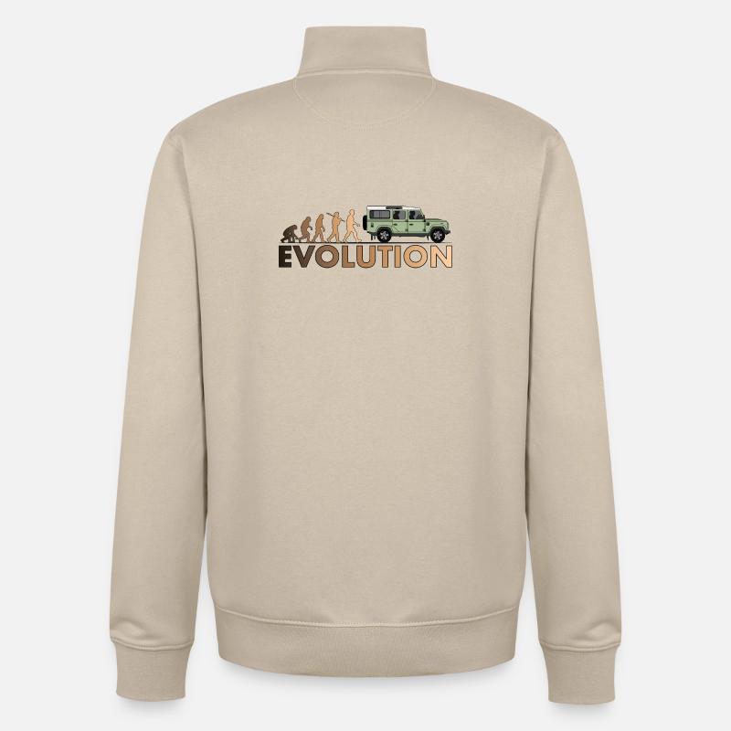 Defender 110 Evolution - Unisex Organic Zip Sweatshirt by Stanley/Stella - desert dust