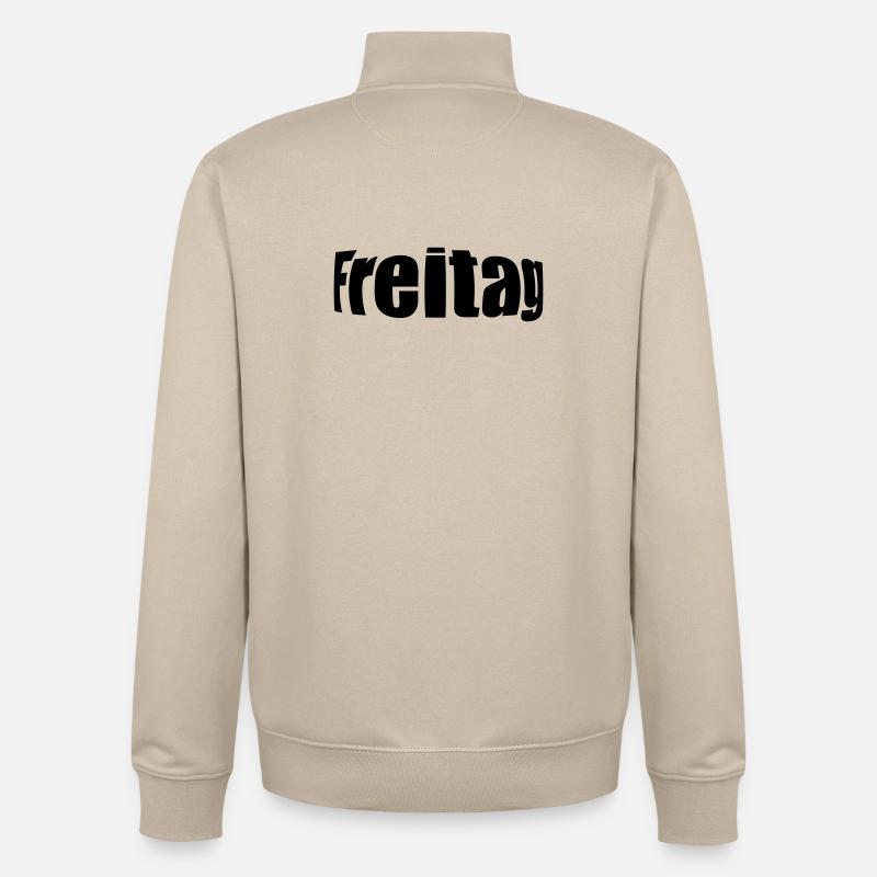 Vendredi - Sweat zippé unisexe en coton bio Stanley/Stella - beige crème
