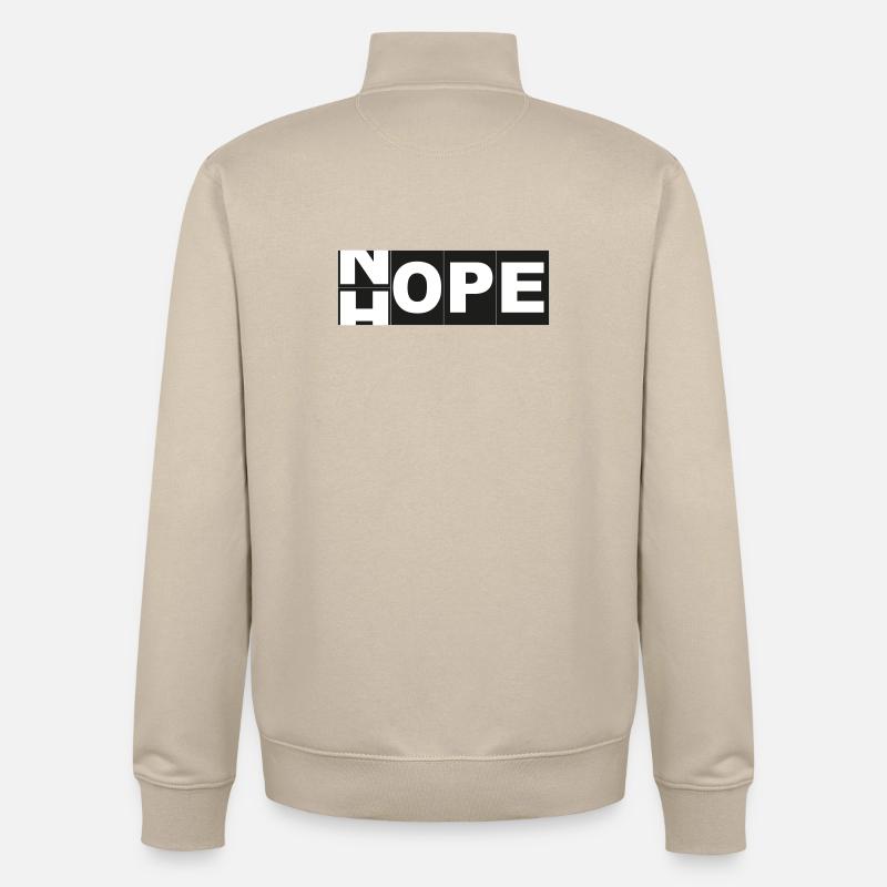 Hope Nope - Unisex Organic Zip Sweatshirt von Stanley/Stella - Cremebeige