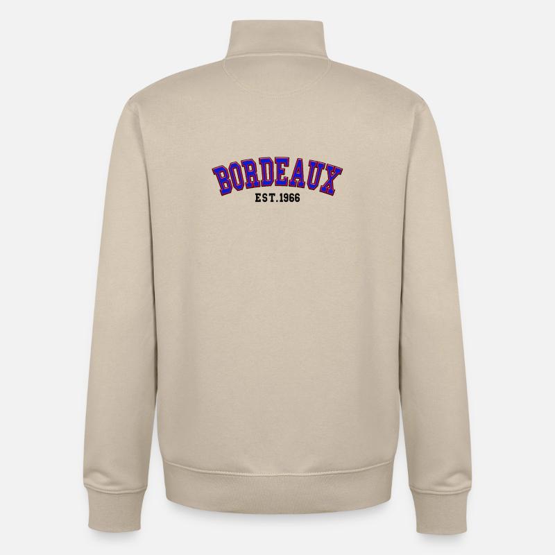 Bordeaux Est. 1966 - Unisex Organic Zip Sweatshirt by Stanley/Stella - desert dust