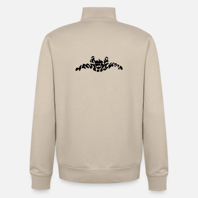 skydiver extreme - Sweat zippé unisexe en coton bio Stanley/Stella - beige crème