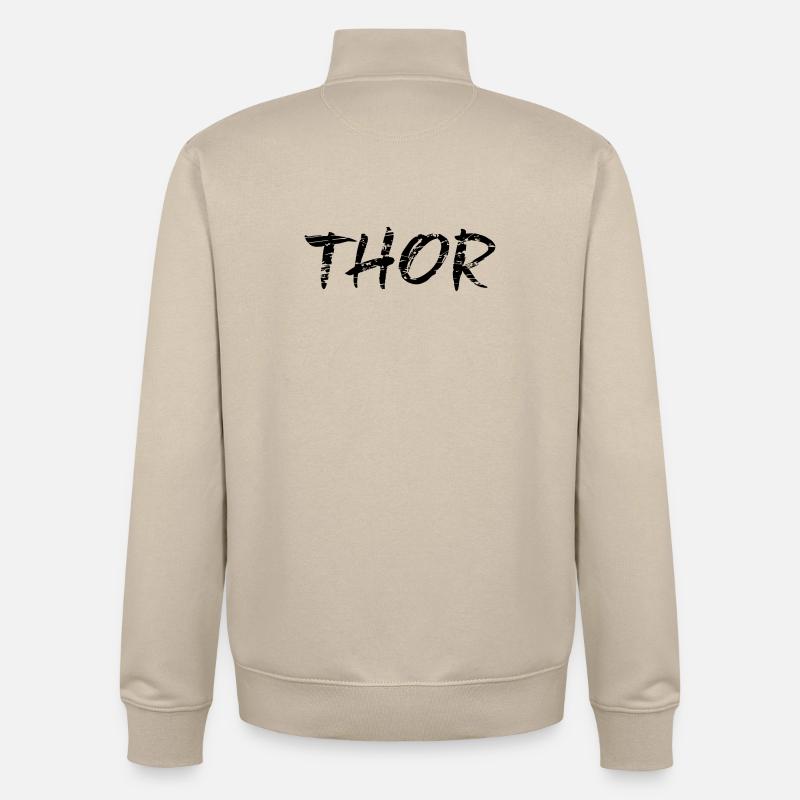 Thor - Sweat zippé unisexe en coton bio Stanley/Stella - beige crème