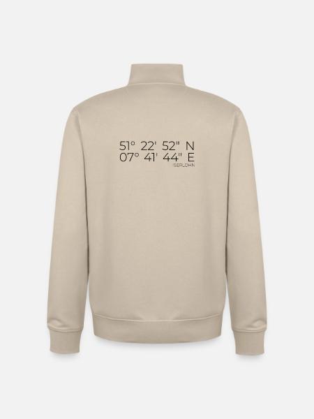 Coordinates Iserlohn - Unisex Organic Zip Sweatshirt by Stanley/Stella - desert dust