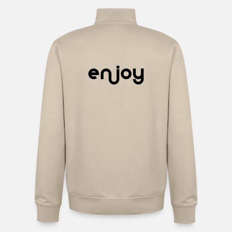 Enjoy - Unisex Organic Zip Sweatshirt von Stanley/Stella - Cremebeige