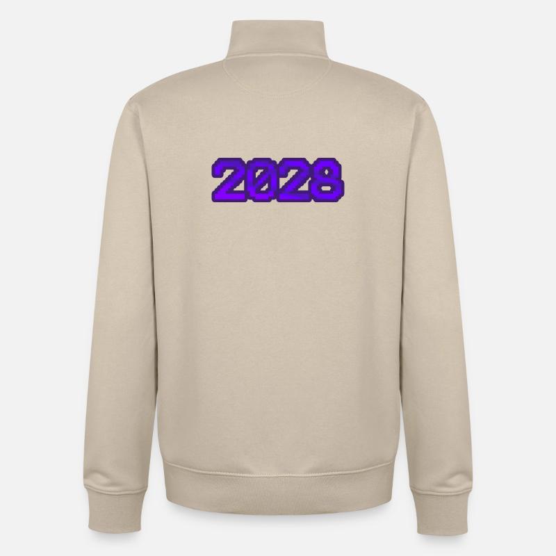 Computer 2028 - Unisex Organic Zip Sweatshirt von Stanley/Stella - Cremebeige
