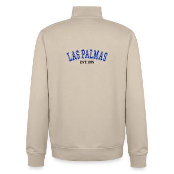 Las Palmas Est. 1975 - Unisex Organic Zip Sweatshirt by Stanley/Stella - desert dust - Back - AI Model Male 185 dark (185cm)