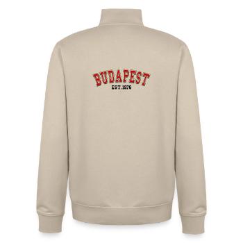 Budapest, gegründet 1976 - Unisex Organic Zip Sweatshirt von Stanley/Stella - Cremebeige - Hinten - AI Model Male 185 dark (185cm)