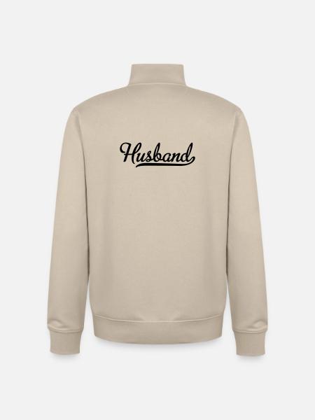 6061912 119088854 husband - Unisex Organic Zip Sweatshirt by Stanley/Stella - desert dust